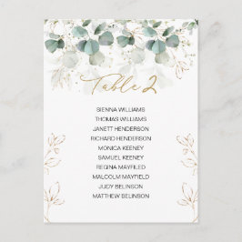 Eucalyptus Table Wedding Seating Chart Kaart