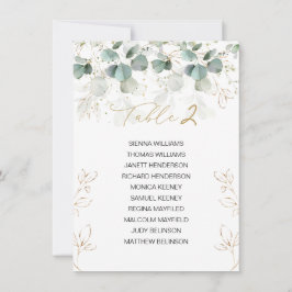 Eucalyptus Table Wedding Seating Chart Kaart