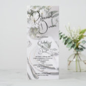 Eucalyptus tafel instelling repetitie diner kaart (Staand voorkant)