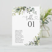Eucalyptus Tafel Nummer Zitplaatskaart (Staand voorkant)