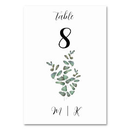 Eucalyptus Tafelnummer Kaart | Bruiloft