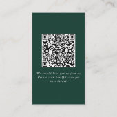 Eucalyptus tak bruiloft qr code rsvp behuizing informatiekaartje (Achterkant)