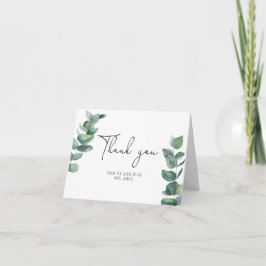 Eucalyptus tak dank je voor de bruids douche bedankkaart