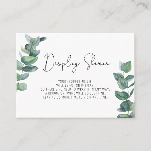 Eucalyptus tak - Display Douche Informatiekaartje (Voorkant)