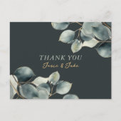 Eucalyptus tak en groen blad dank u kaart (Voorkant)