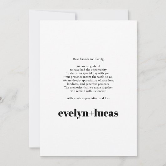 Eucalyptus tak en witte bloemen foto bruiloft bedankkaart (Achterkant)