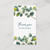 Eucalyptus tak groen dank u bijsluiter informatiekaartje (Voorkant)