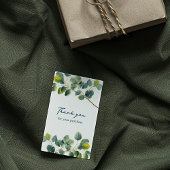 Eucalyptus tak groen dank u bijsluiter informatiekaartje