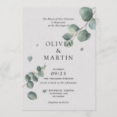 Eucalyptus Tak Huwelijk Kaart (Voorkant)