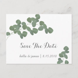 Eucalyptus Tak Huwelijk Trouwkaart Save The Date P Aankondigingskaart