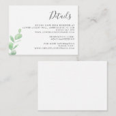 Eucalyptus Tak Huwelijksfeest Informatiekaartje (Voorkant / Achterkant)