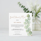 Eucalyptus Tak Script Bruiloft Feest per Post Kaart (Staand voorkant)