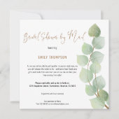 Eucalyptus Tak Script Bruiloft Feest per Post Kaart (Voorkant)