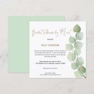 Eucalyptus Tak Script Bruiloft Feest per Post Kaart