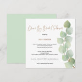 Eucalyptus tak script drive door Vrijgezellenfeest Kaart (Voorkant / Achterkant)