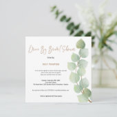 Eucalyptus tak script drive door Vrijgezellenfeest Kaart (Staand voorkant)