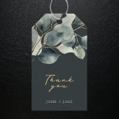 Eucalyptus tak  verlaat bruiloft gunst label cadeaulabel