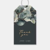 Eucalyptus tak verlaat bruiloft gunst label cadeaulabel (Voorkant)