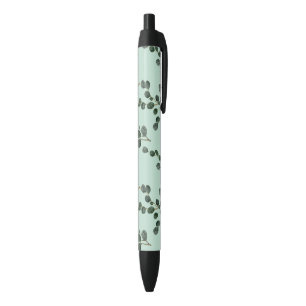 Eucalyptus Takken Bladeren Gouden Glitter Zwarte Inkt Pen