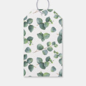 Eucalyptus takken bruiloft welkomsttas cadeaulabel (Achterkant)