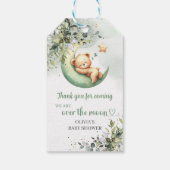 Eucalyptus teddybeer over de maan bedankt cadeaulabel (Achterkant)