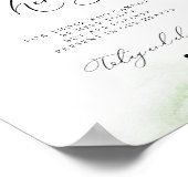 Eucalyptus Ter nagedachtenis Trouwherdenkingsbord Poster (Hoek)