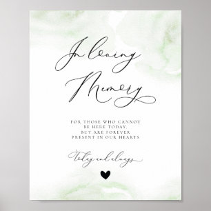 Eucalyptus Ter Nagedachtenis Trouwherdenkingsbord Poster