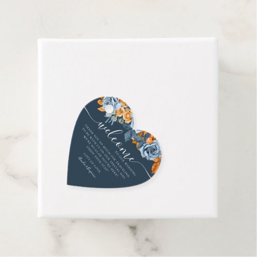 Eucalyptus Terracotta Blauwe Rust Welkom Bruiloft Bedankjes Labels (In situ)