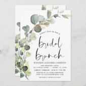 Eucalyptus Terracotta Bridal Brunch Douche Kaart (Voorkant / Achterkant)