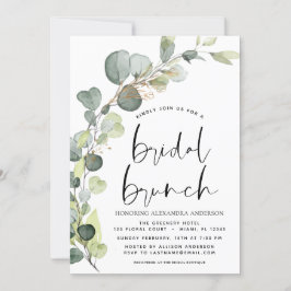 Eucalyptus Terracotta Bridal Brunch Douche Kaart