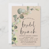 Eucalyptus Terracotta Bridal Brunch Douche Kaart (Voorkant)