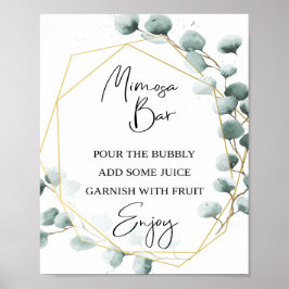 Eucalyptus-thema Mimosa Bar bord  Poster