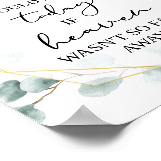 Eucalyptus Thleed Memory Sign | Heaven Wedding Poster (Hoek)