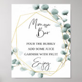 Eucalyptus Thleed Mimosa Bar Poster (Voorkant)