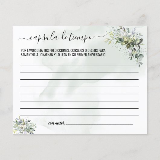 Eucalyptus Tijd capsule advies tweetalige kaart (Achterkant)