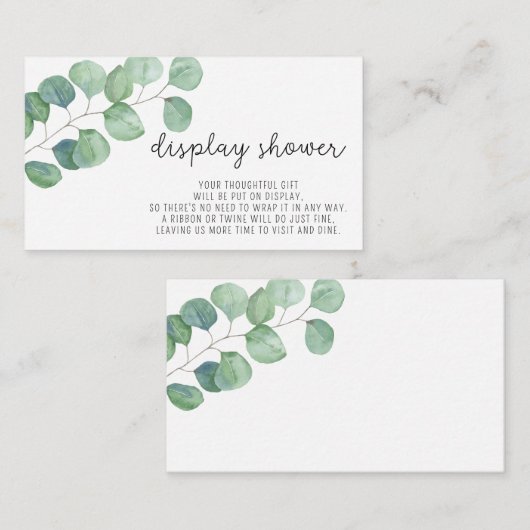 Eucalyptus - Toon Bruiloft Informatiekaartje (Voorkant / Achterkant)