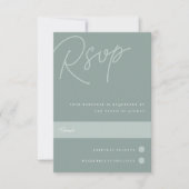 Eucalyptus | Traditioneel watermerk voor script RSVP Kaartje (Voorkant)