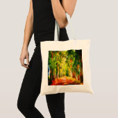 Eucalyptus Tree Lined Avenue Pointillisme Art Tote Bag (Voorkant (product))