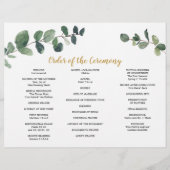 Eucalyptus Tri-Fold Wedding Programme Flyer (Achterkant)
