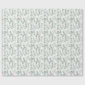 Eucalyptus tropisch groen bladeren patroon cadeaupapier (Vlak)