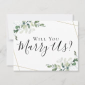 Eucalyptus Trouw ons Wilt u onze ceremoniemeester Kaart (Voorkant)