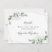 Eucalyptus Trouw ons Wilt u onze ceremoniemeester Kaart (Achterkant)