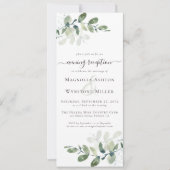 Eucalyptus Trouwavond Receptie Digitale Editie Kaart (Voorkant)