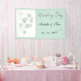 Eucalyptus Trouwbanner | Boho Trouwfeest Spandoek
