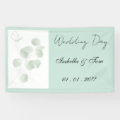 Eucalyptus Trouwbanner | Boho Trouwfeest Spandoek (Horizontaal)