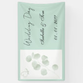 Eucalyptus Trouwbanner | Boho Trouwfeest Spandoek (Verticaal)