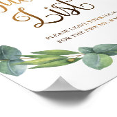 Eucalyptus trouwbord voor bucket list poster (Hoek)