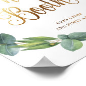 Eucalyptus trouwbord voor fotograaf poster (Hoek)