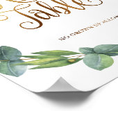 Eucalyptus trouwbord voor kinderen poster (Hoek)