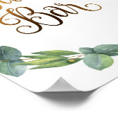 Eucalyptus trouwbord voor taco-bar poster (Hoek)